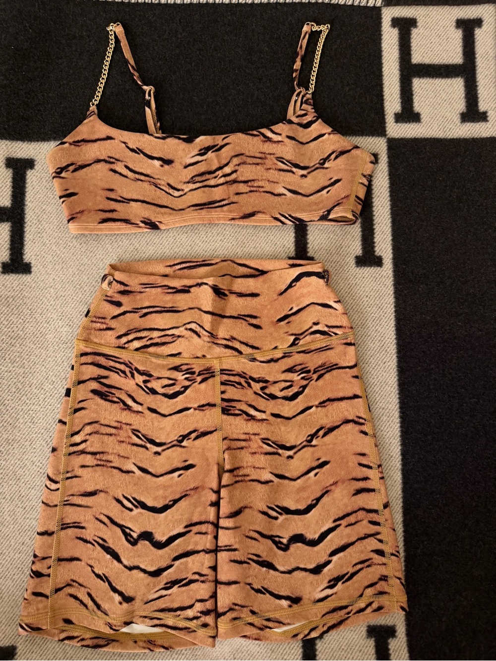 WeWoreWhat sporty animal print set